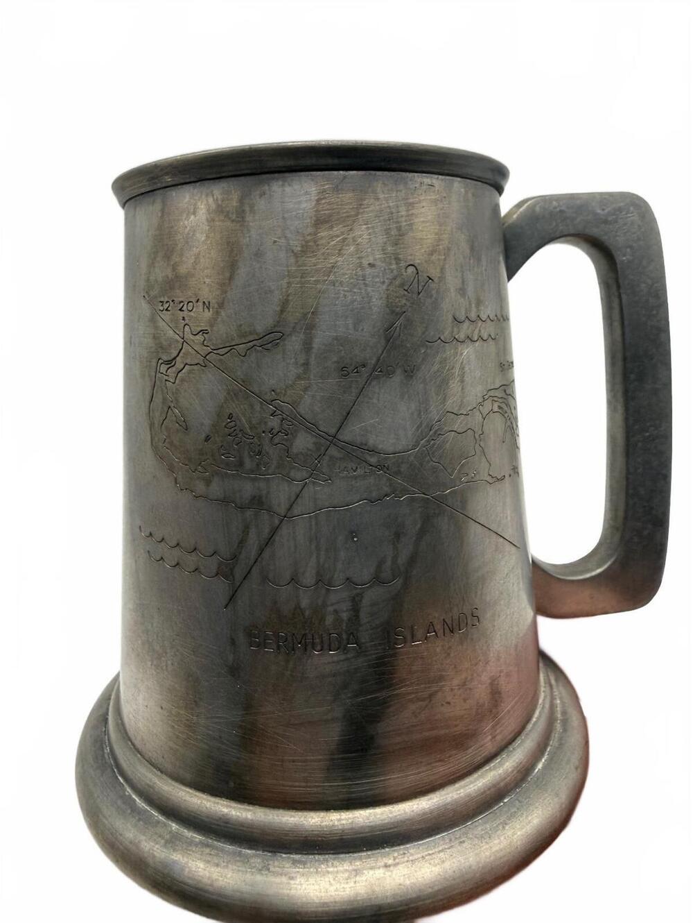 Vintage Viners of Sheffield English Pewter Bermuda Islands Tankard Mug